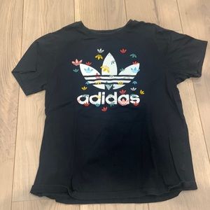 Girls Adidas black T-shirt